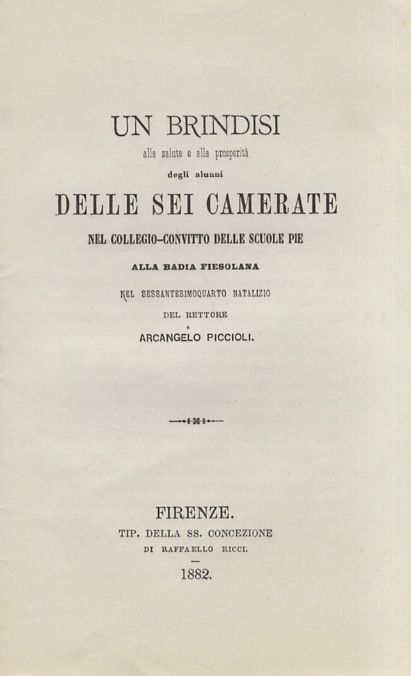 Un brindisi alla salute e alla prosperità degli alunni delle …