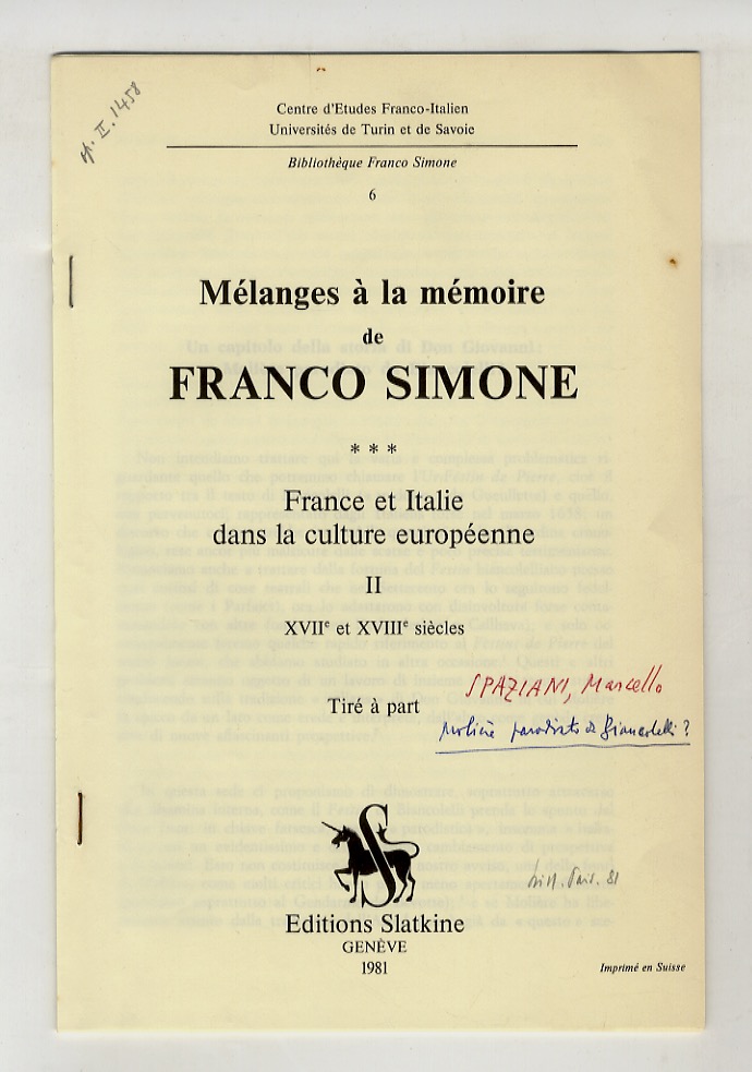 Un capitolo nella storia di Don Giovanni: Molière parodiato da …