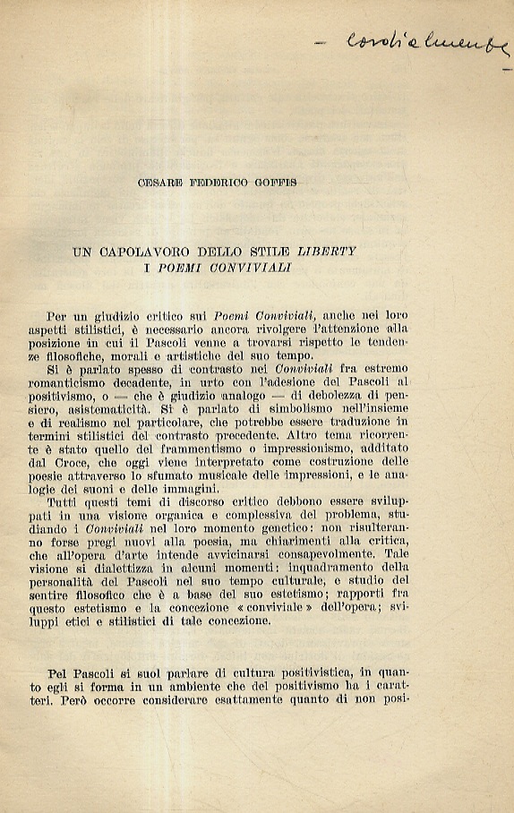 Un capolavoro dello stile Liberty: i Poemi conviviali.