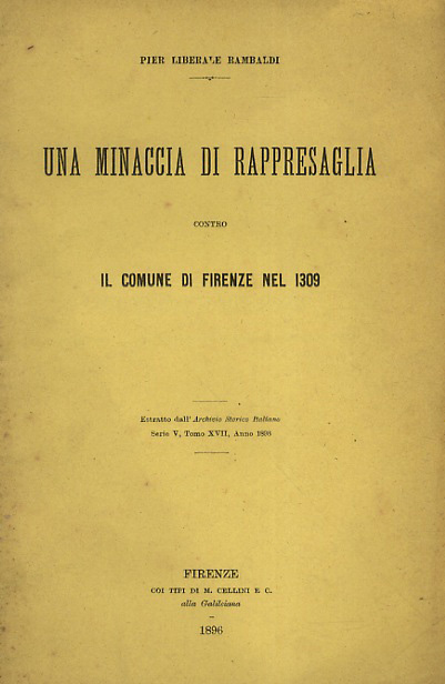 Una minaccia di rappresaglia contro il Comune di Firenze nel …