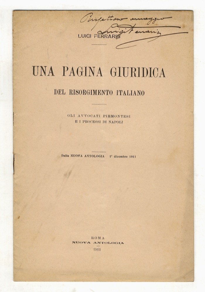 Una pagina giuridica del Risorgimento italiano. Gli avvocati piemontesi e …