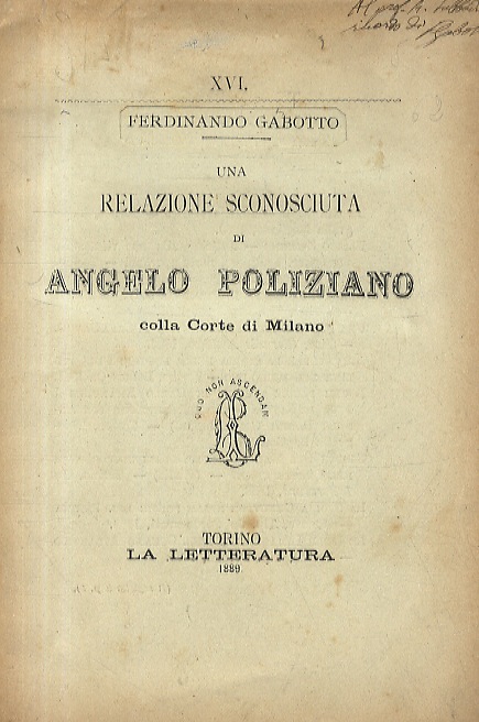 Una relazione sconosciuta di Angelo Poliziano con la corte di …