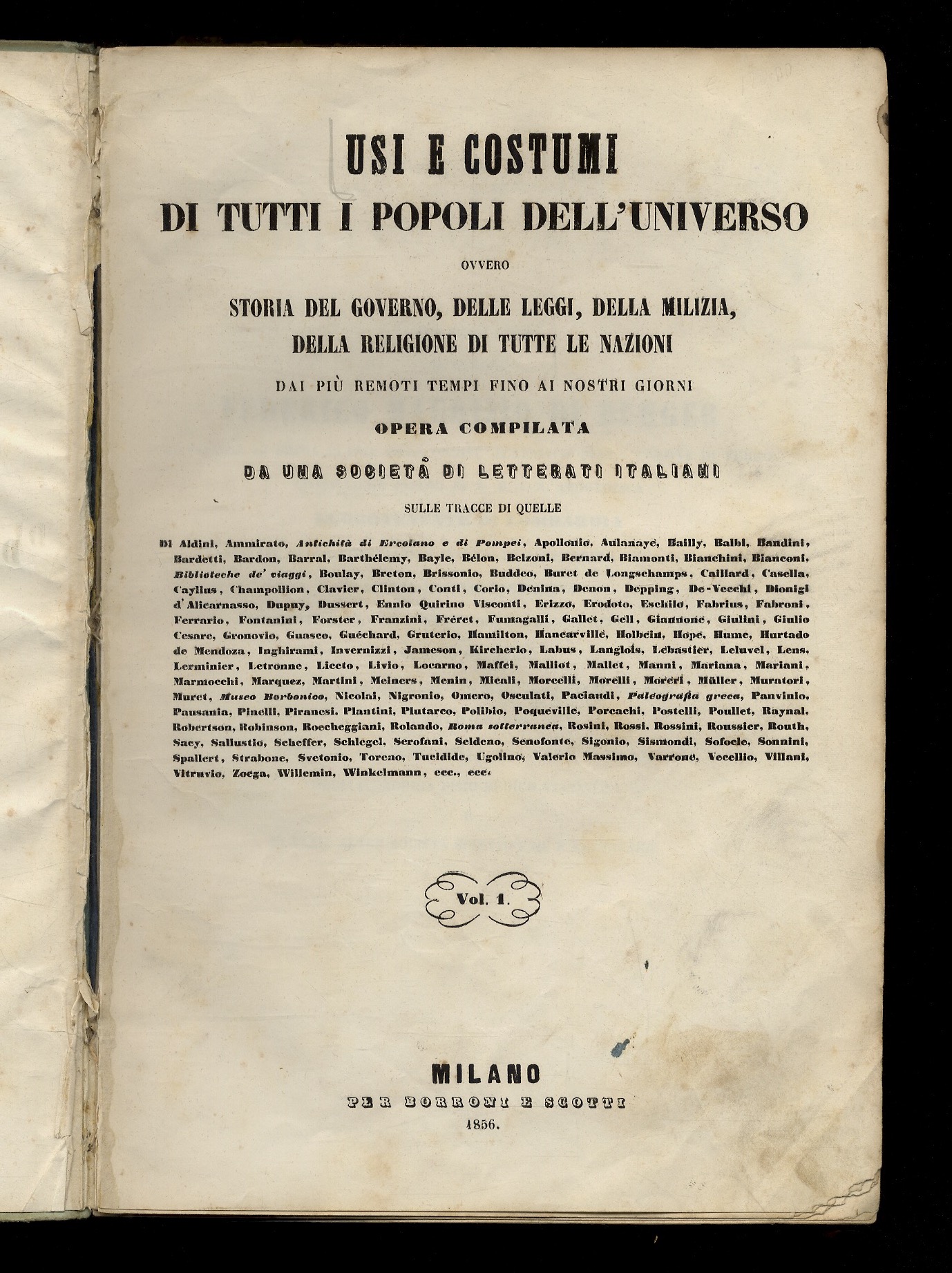 USI E COSTUMI di tutti i popoli dell'Universo (.) Opera …