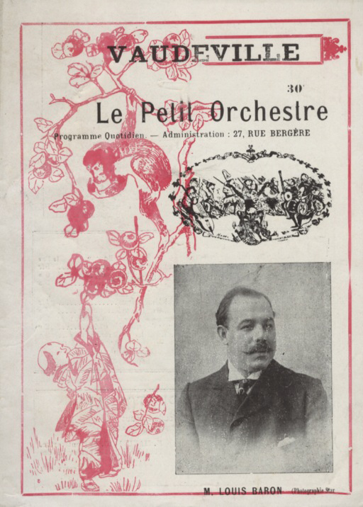 VAUDEVILLE. Le Petit Orchestre. programme quotidien.