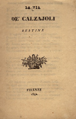VIA (LA) de calzajoli. Sestine.