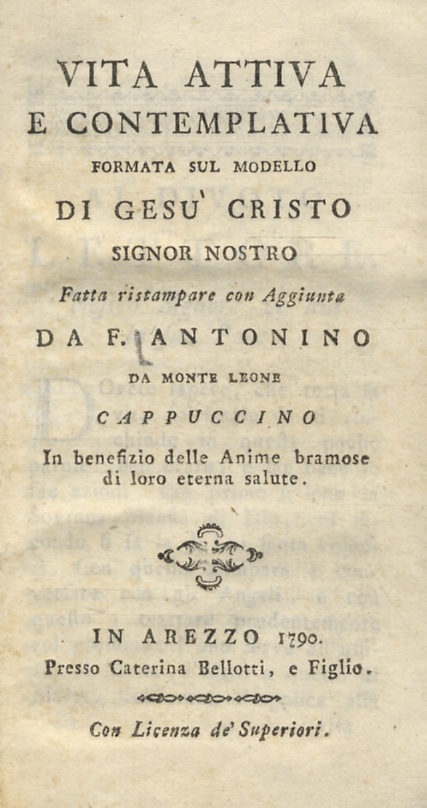 Vita attiva e contemplativa formata sul modello di Gesù Cristo …