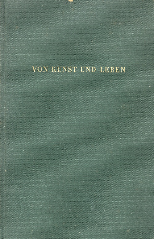 Von Kunst und Leben. Sonette.