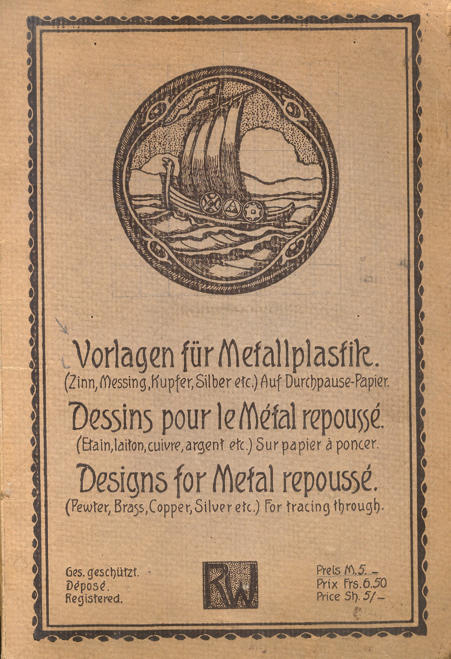 VORLAGEN für metallplastik (Zinn, Messing, Kupfer, Silber etc.) - Dessins …