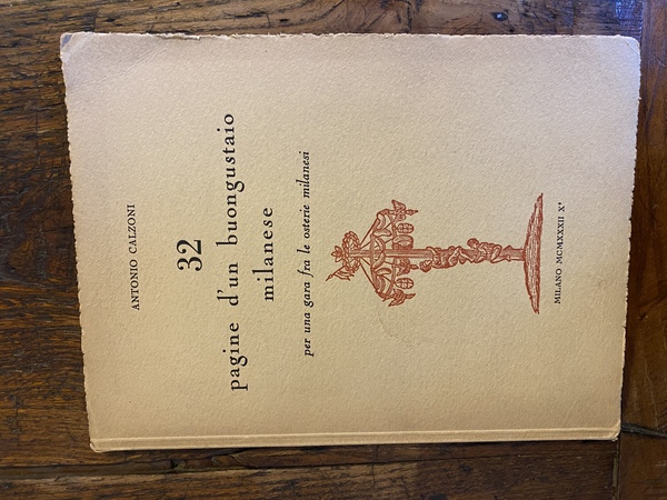 32 tavole d'un buongustaio milanese per una gara fra le …