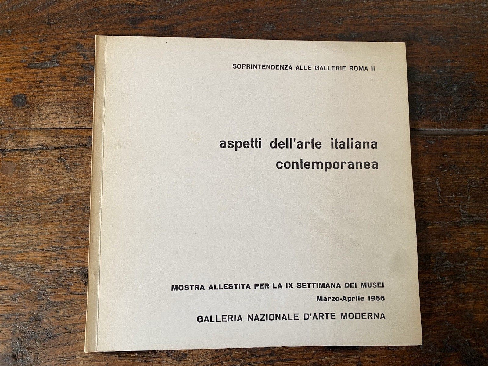 AA.VV. Aspetti dell'arte italiana contemporanea Roma Galleria Nazionale 1966