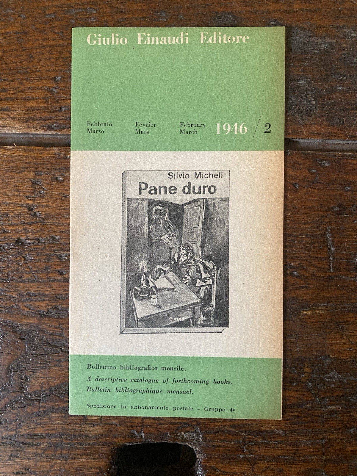 AA.VV. Bollettino Bibliografico Mensile Torino Giulio Einaudi Editore 1946