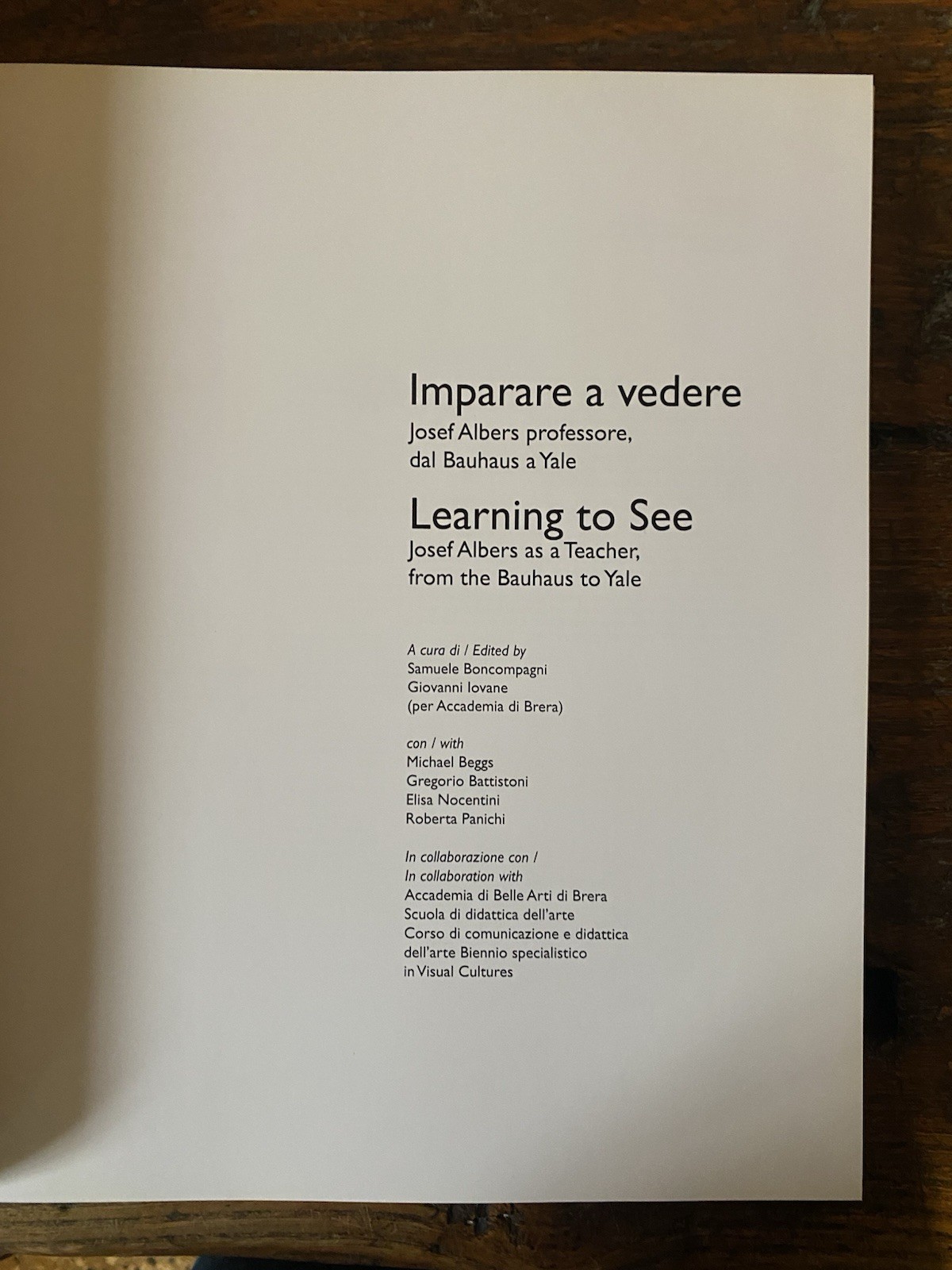 AA.VV. Imparare a vedere Josef Albers professore, dal Bauhaus a …