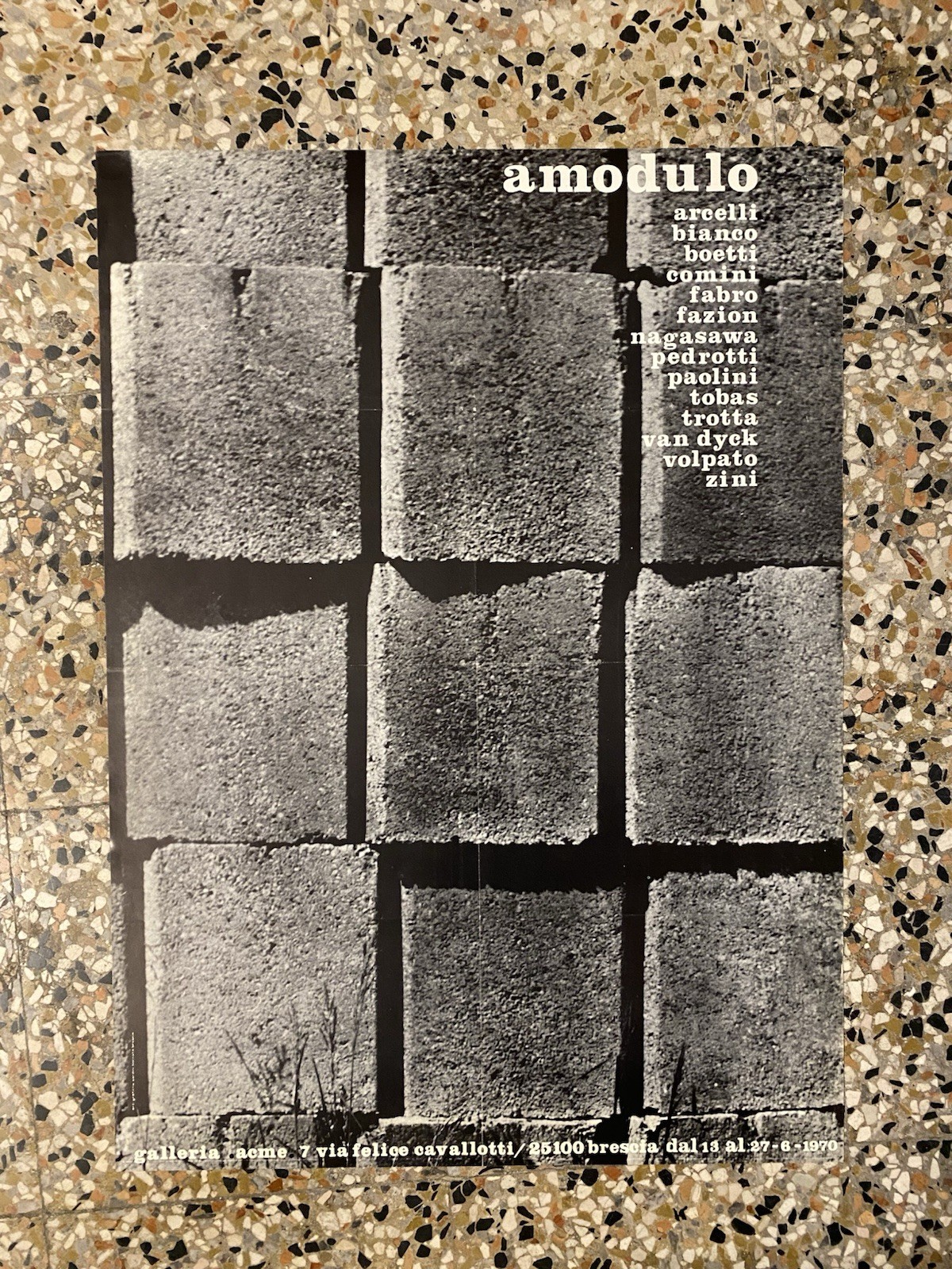 AA.VV. Manifesto / Poster 61 x 45 cm. Amodulo Brescia …