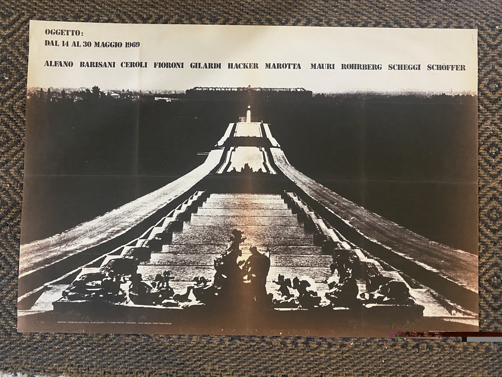 AA.VV. Manifesto / Poster 68 x 99 cm. Oggetto Caserta …