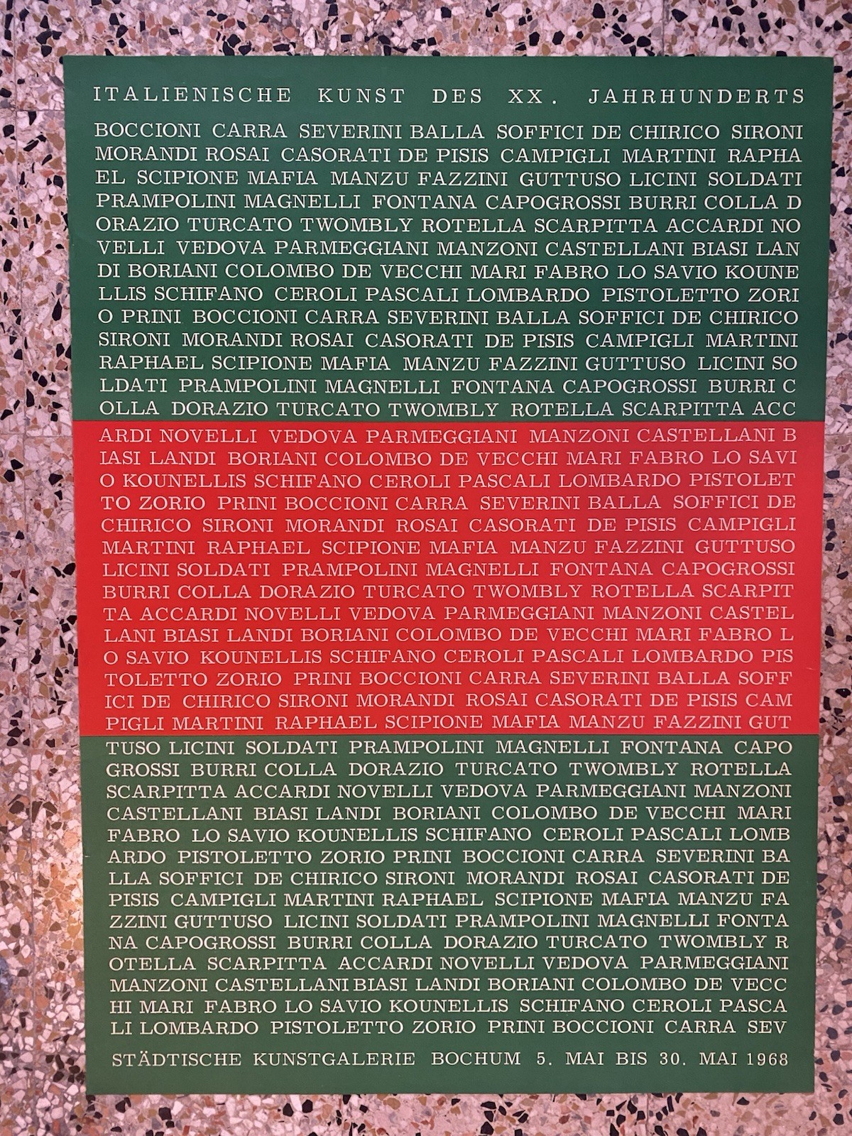 AA.VV. Manifesto / Poster 82 x 59 cm. Italienische Kunst …