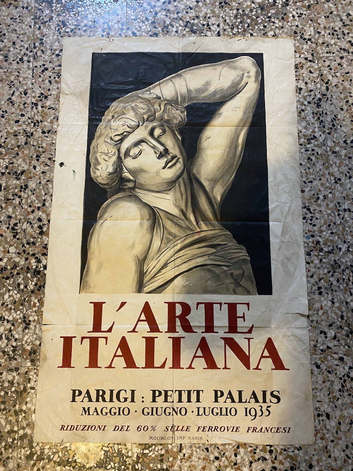 AA.VV. Manifesto / Poster L'arte italiana Parigi Petit Palais 1935