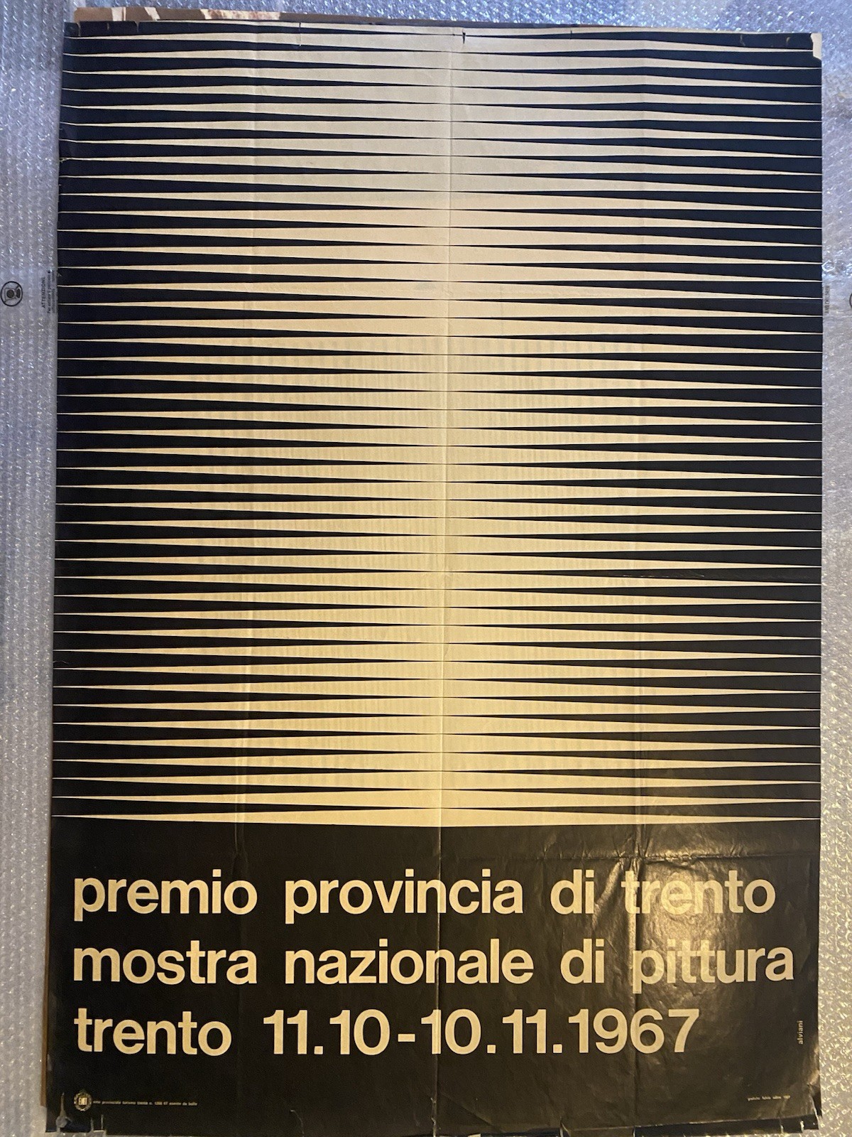 Alviani Getullio Manifesto / Poster 100 x 69 cm Premio …