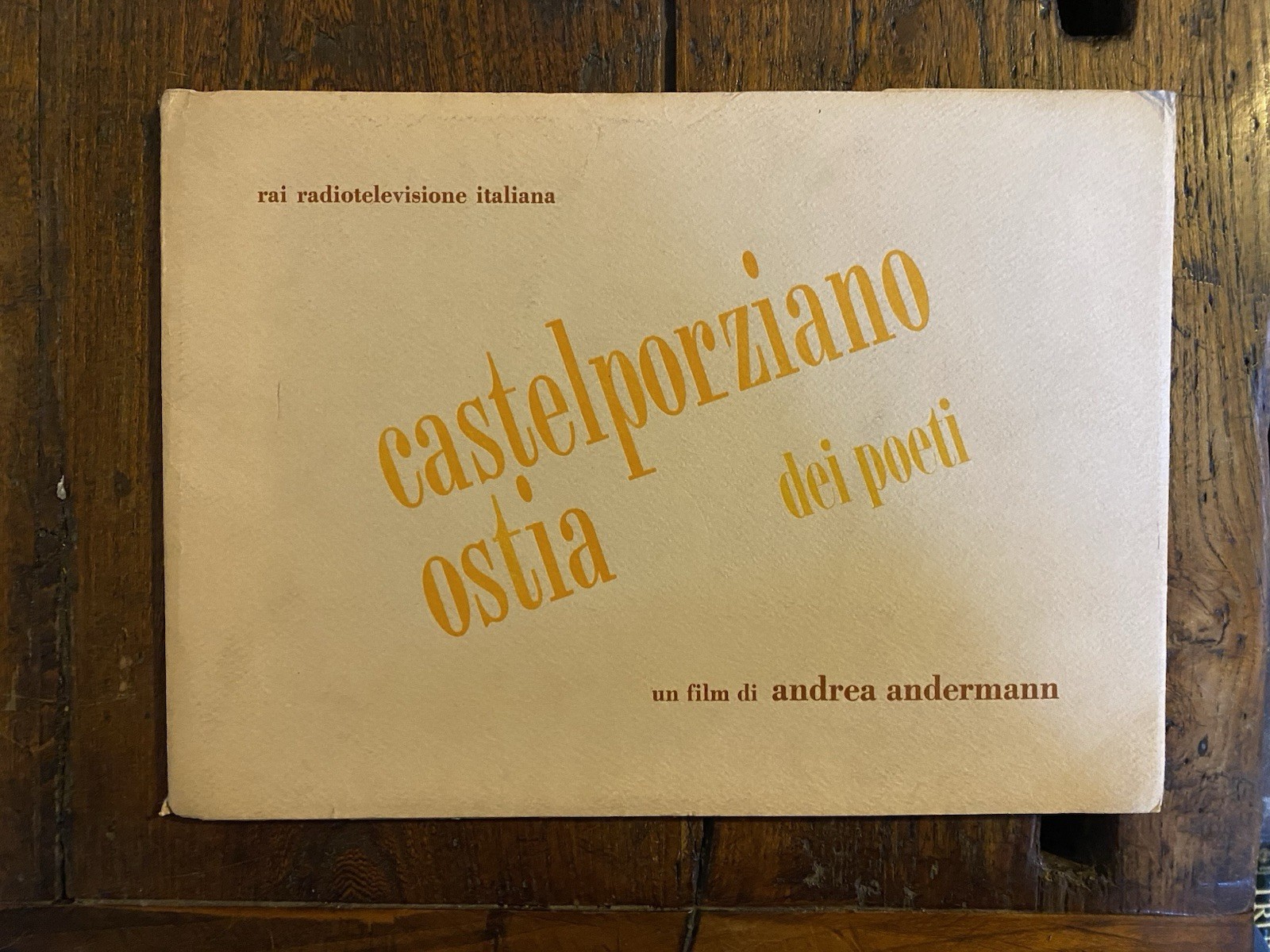 Andermann Andrea Castelporziano Ostia dei poeti Radiotelevisione italiana 1979