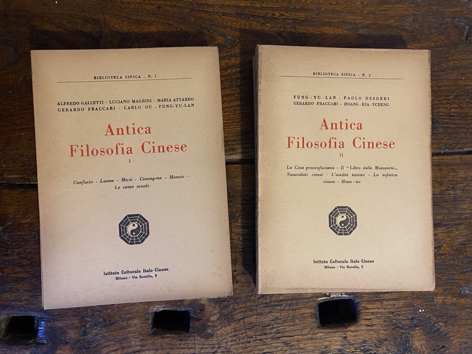 Antica Filosofia Cinese Volume I-II Milano Istituto Culturale Italo-Cinese 1956