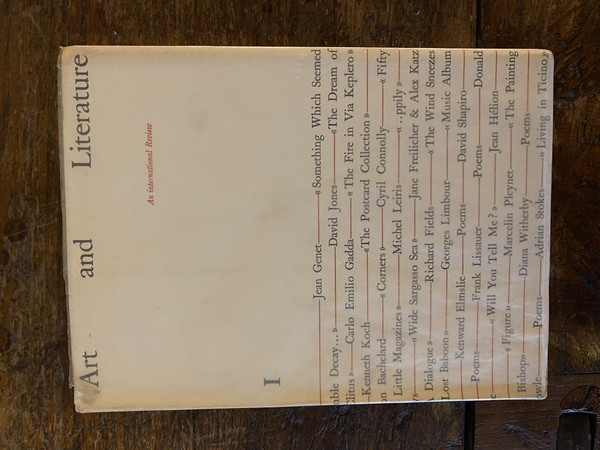 Art and Literature An international Rewiev N. I March 1964