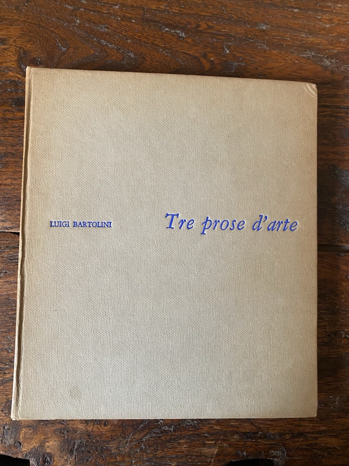 Autografato Bartolini Luigi Tre prose d'arte Venezia Soladizio del Libro …