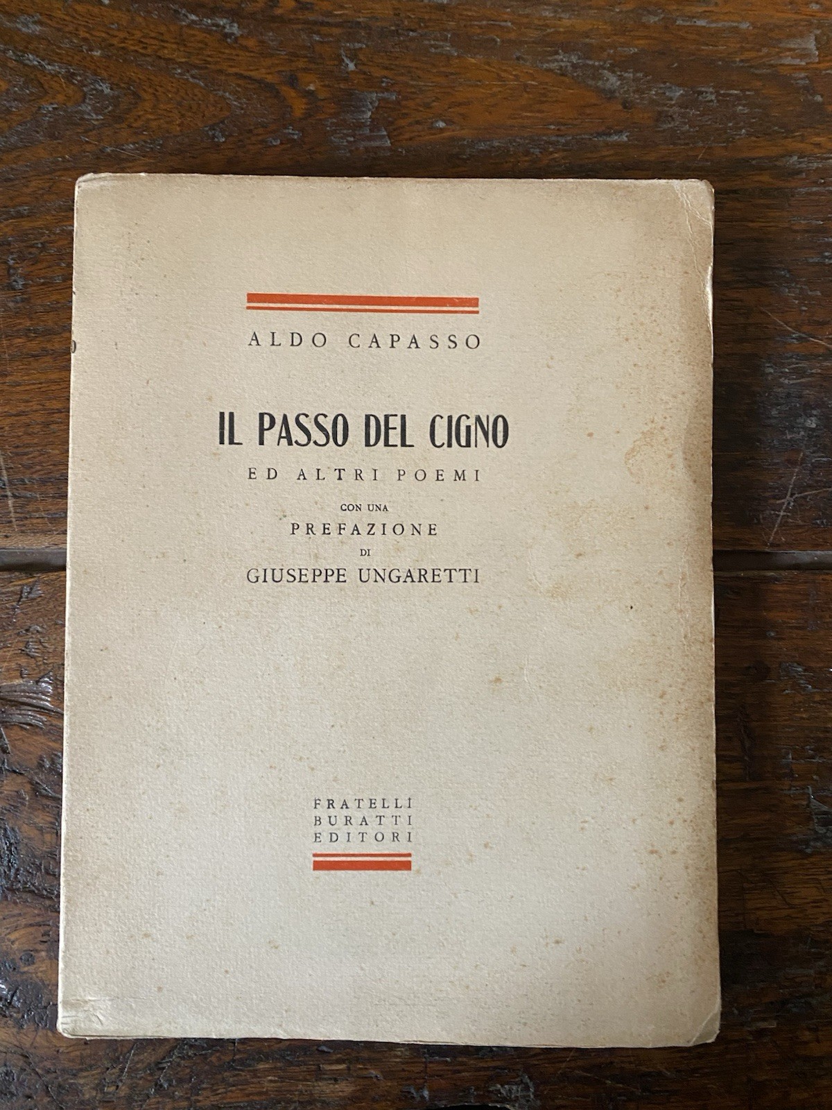 Autografato Capasso Aldo Il passo del cigno e altri poemi …