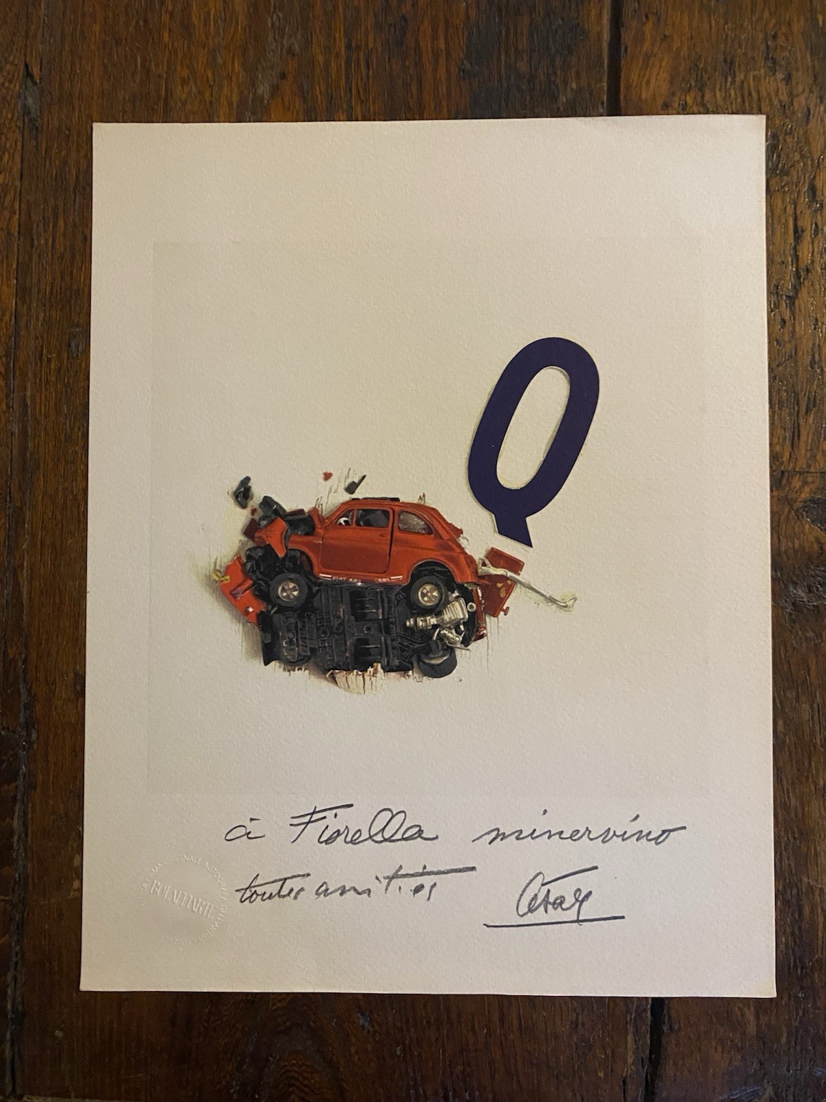 Autografato Cesar Fotolitografia Bolatti Arte 1973