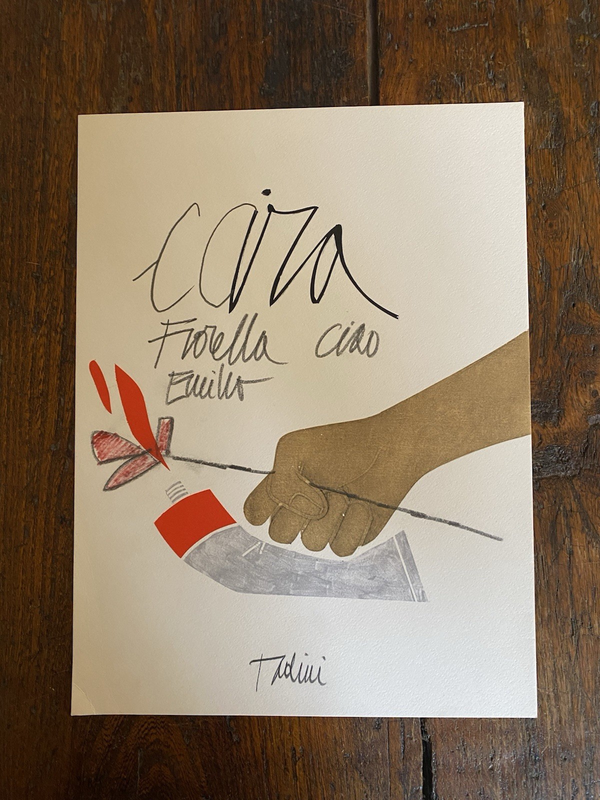 Autografato Due fotolitografie Bolaffi 1978