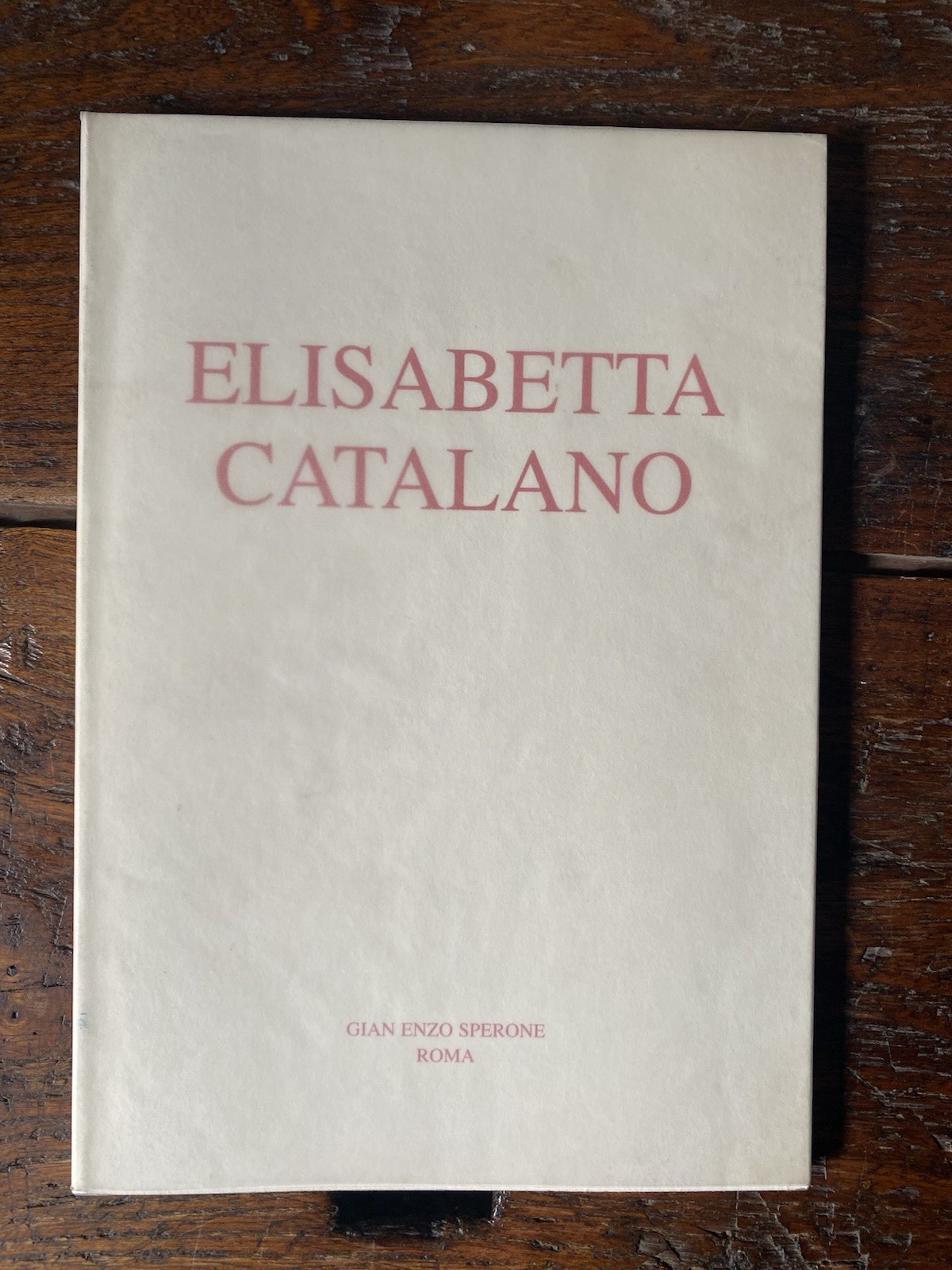Autografato Elisabetta Catalano Roma Gian Enzo Sperone 1999