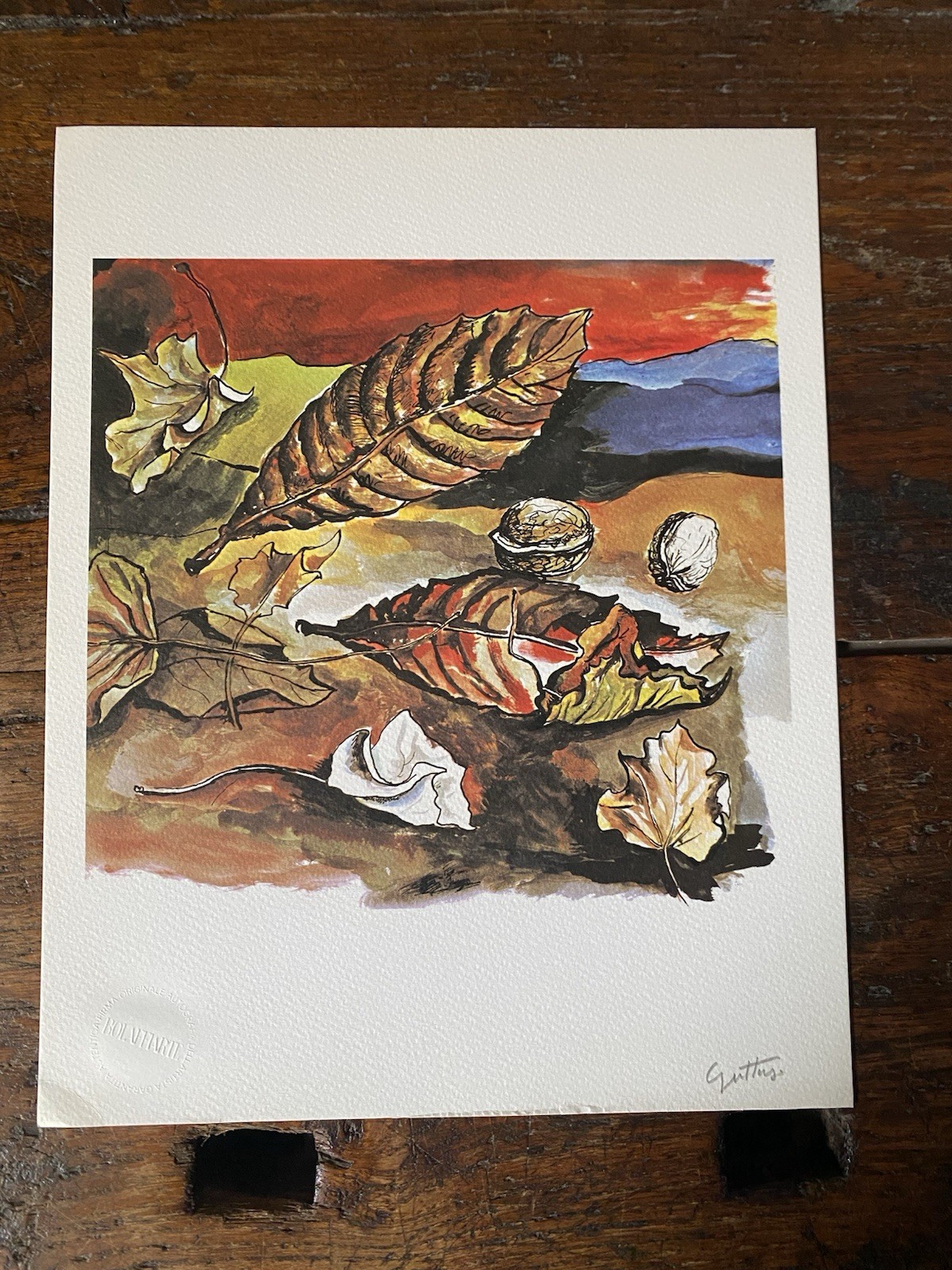 Autografato Guttuso Renato Fotoligrafia Bolaffi Arte 1971