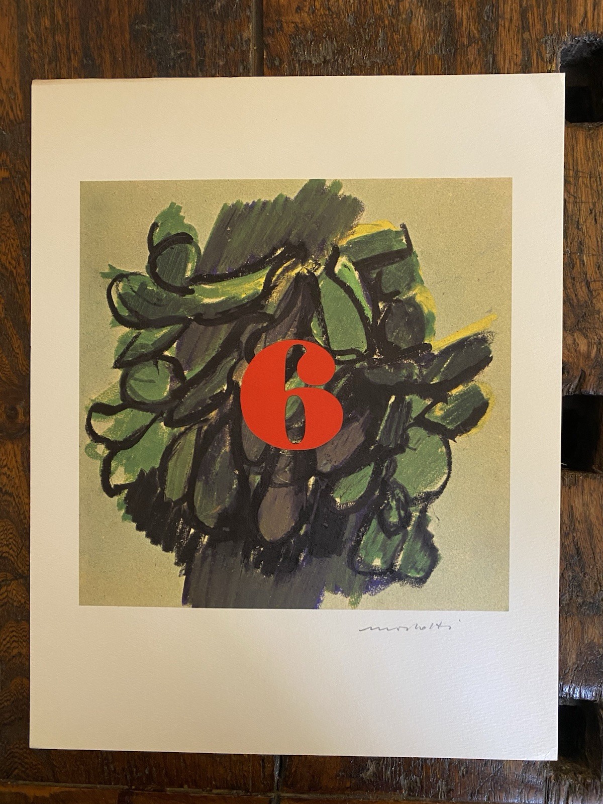 Autografato Morlotti Ennio Fotolitografia Bolaffi Arte 1971