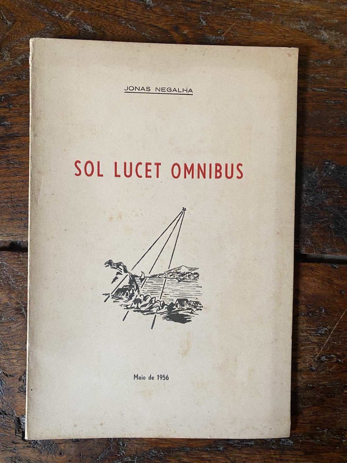 Autografato Negalha Jonas Sol lucet omnibus Acores Artes Graficas 1956