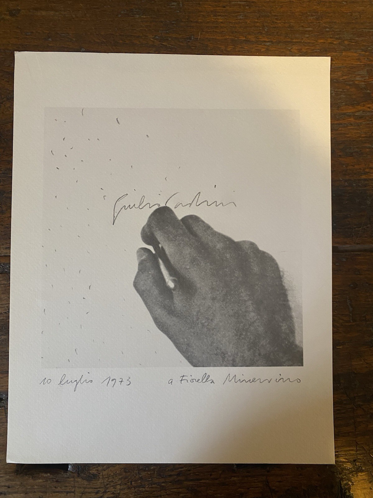 Autografato Paolini Giulio Fotolitografia Bolaffi Arte