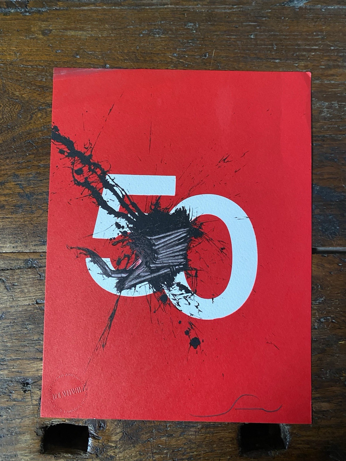 Autografato Scanavino Emilio Fotolitografia Bolaffi Arte 1970