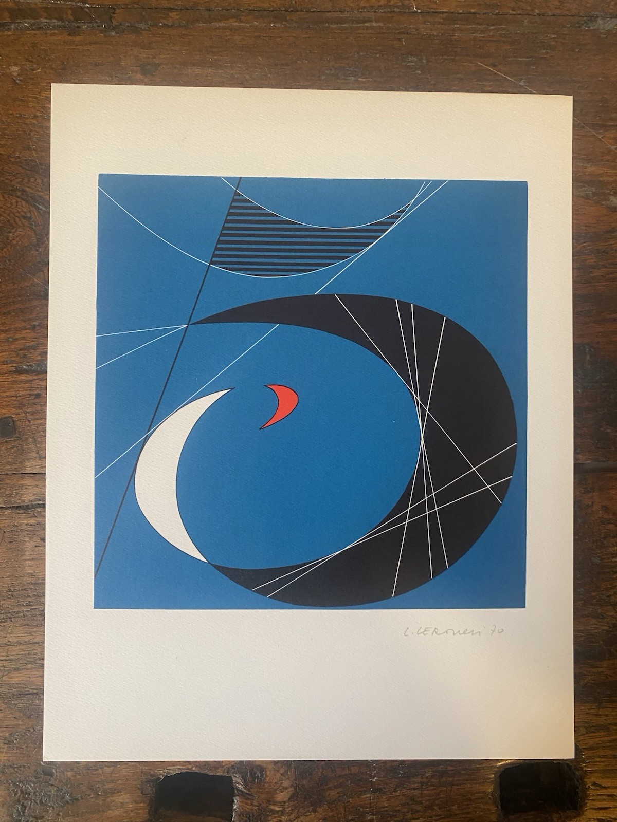 Autografato Veronesi Luigi Riproduzione fotolitografica Bolaffi Arte 1970