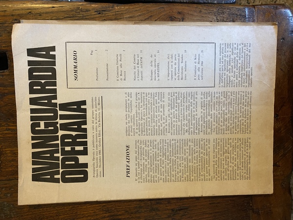 Avanguardia operaia Numero unico in attesa di autorizzazione Dicembre 1968