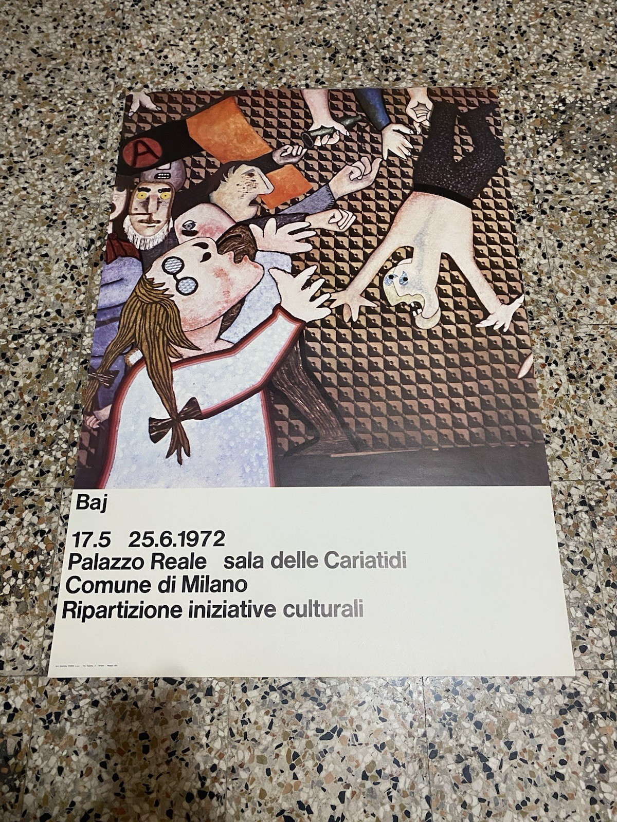 Baj Enrico Manifesto / Poster 100 x 70 cm. Milano …