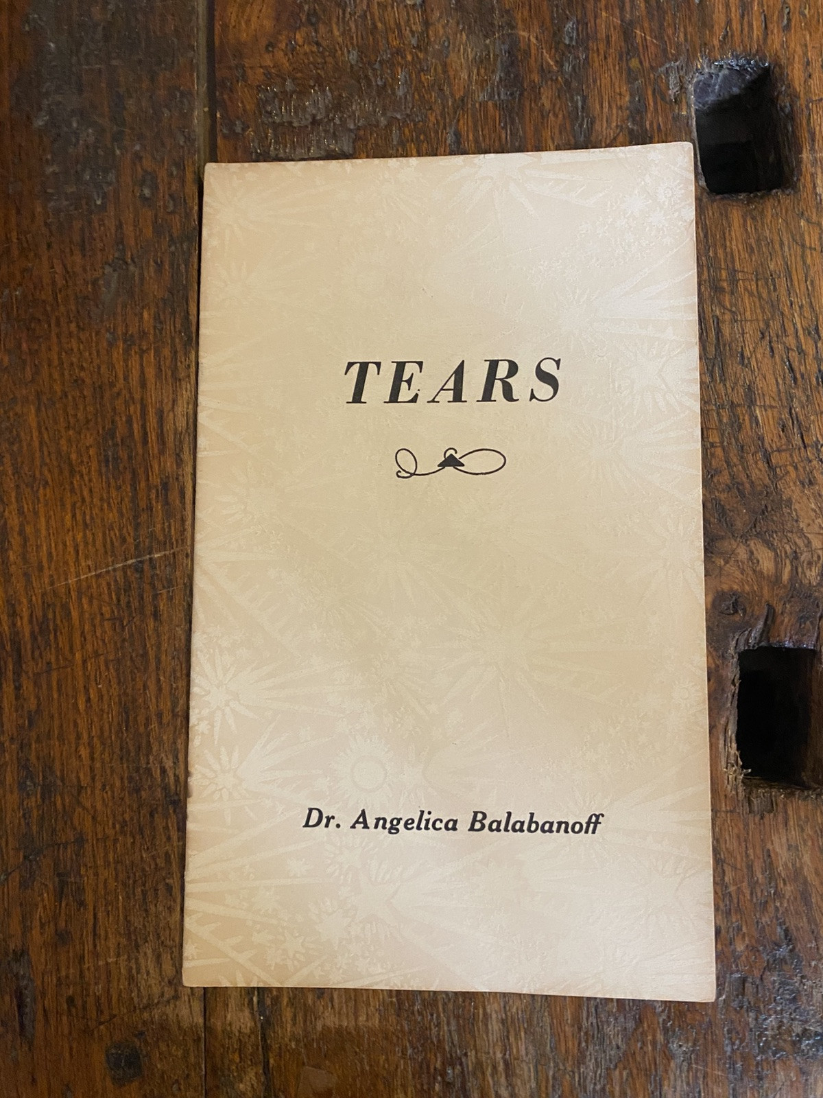 Balabanoff Angelica Tears Chicago Bass s.d. ma 1930 ca.