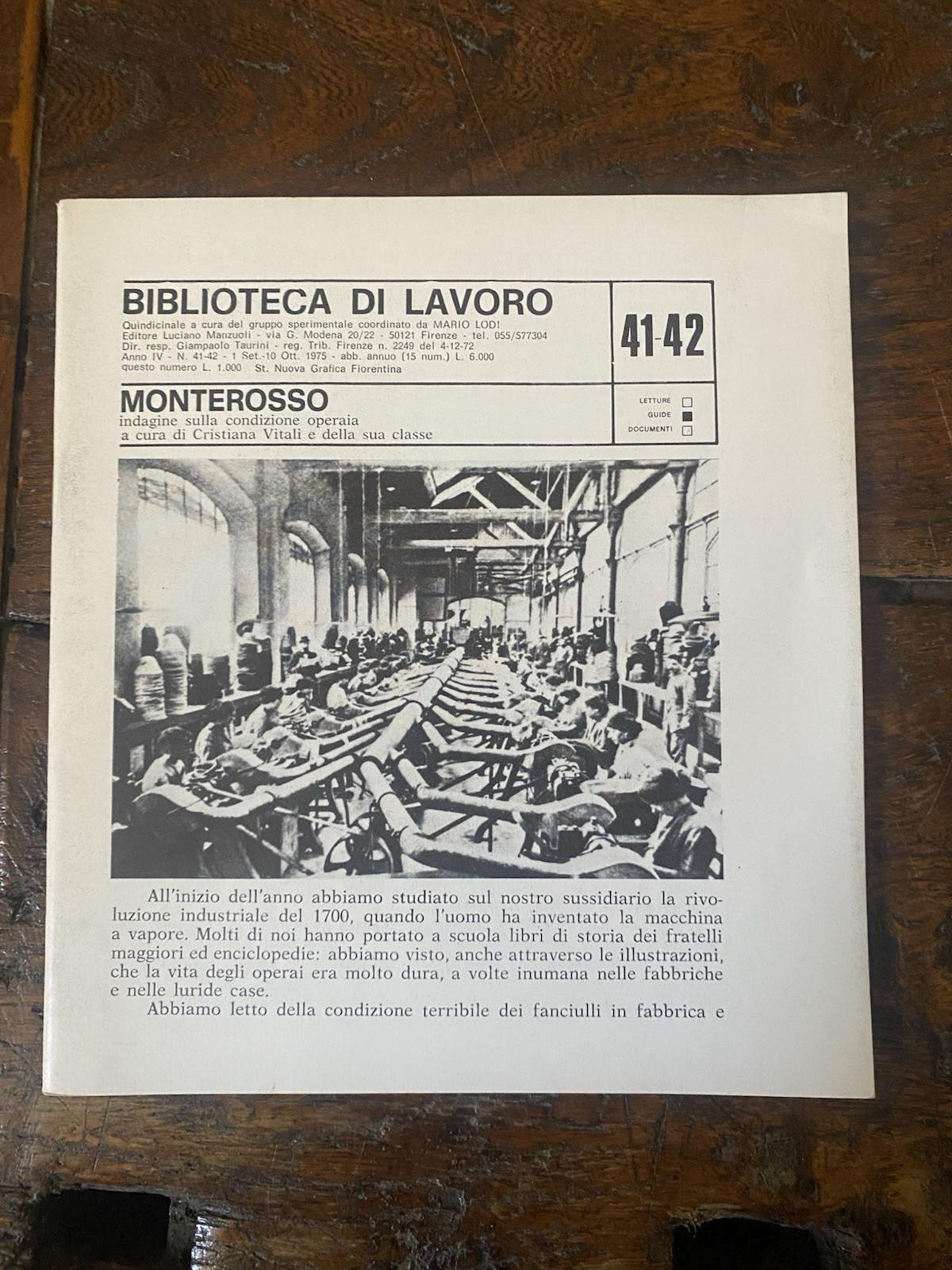 Biblioteca di lavoro N. 41- 42 Monterosso indagine sulla condizione …