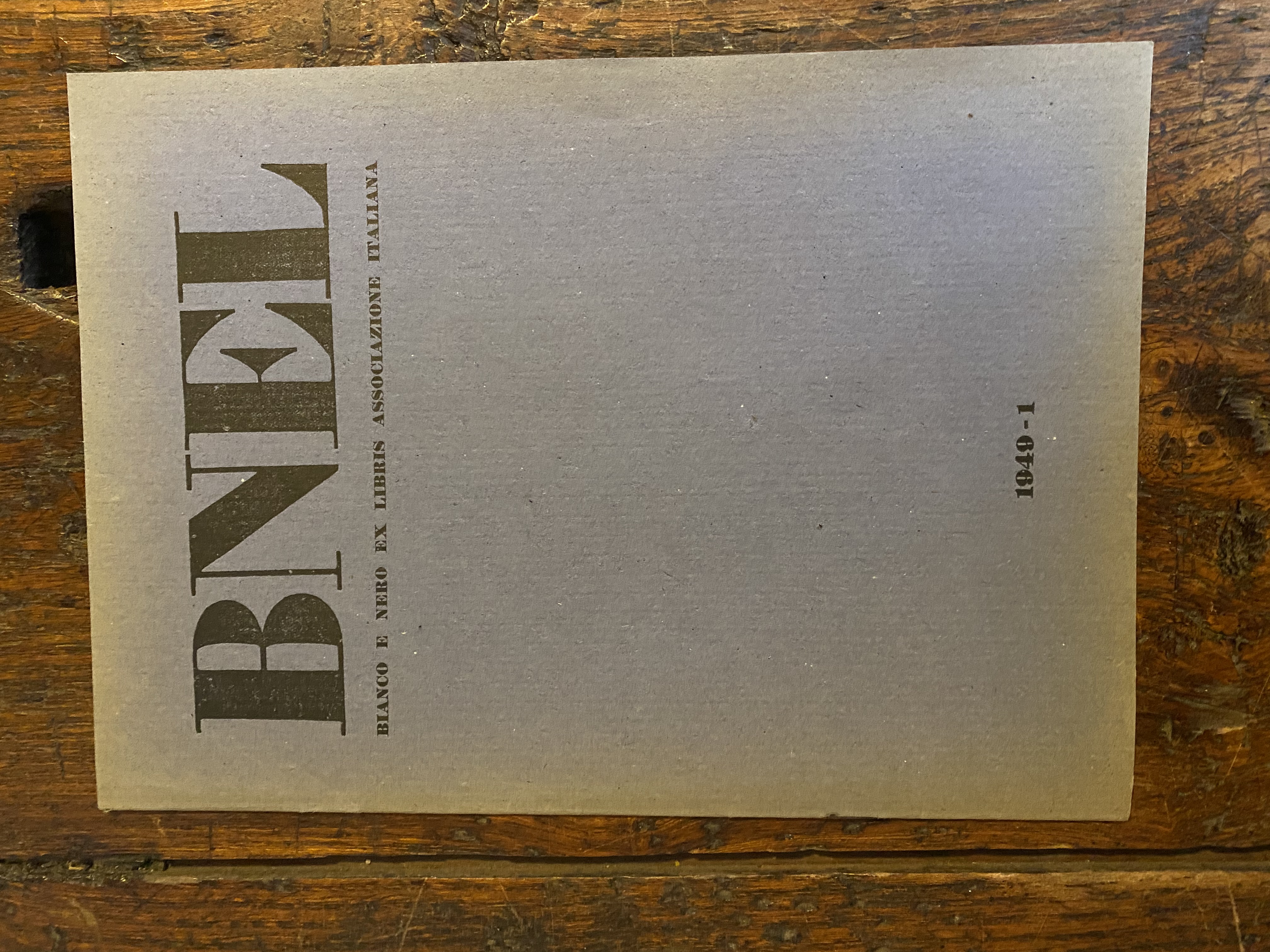 BNEL Bianco e nero ex libris Associazione italiana Anno IV …