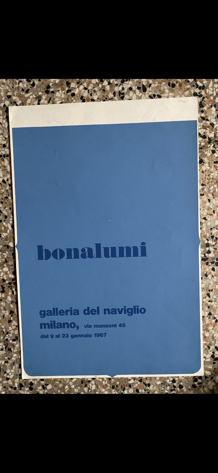 Bonalumi Agostino Manifesto / Poster 65 x 44 cm. Galleria …