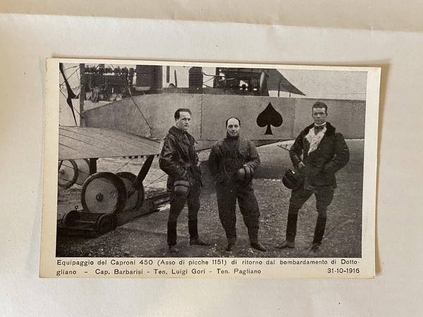 Cartolina Equipaggio del Caproni 450 (Asso di picche 1151) Cap. …