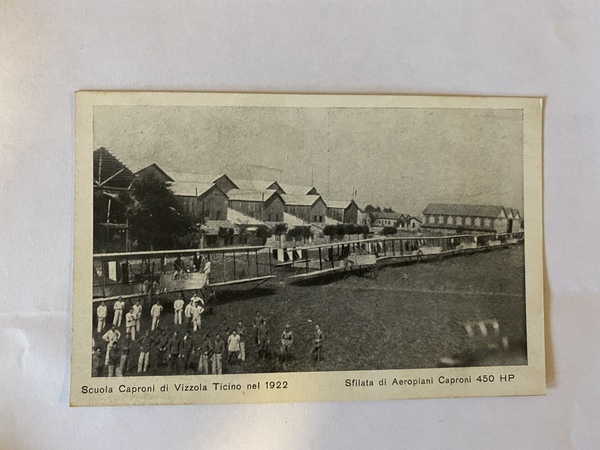 Cartolina Scuola Caproni di Vezzola Ticino nel 1922 Sfilata di …