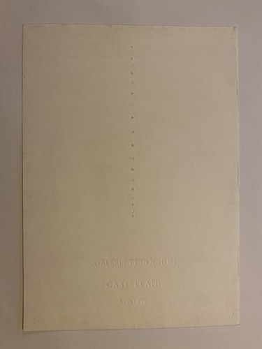 Castellani Enrico Manifesto / Poster 70 x 50 cm. Galerie …