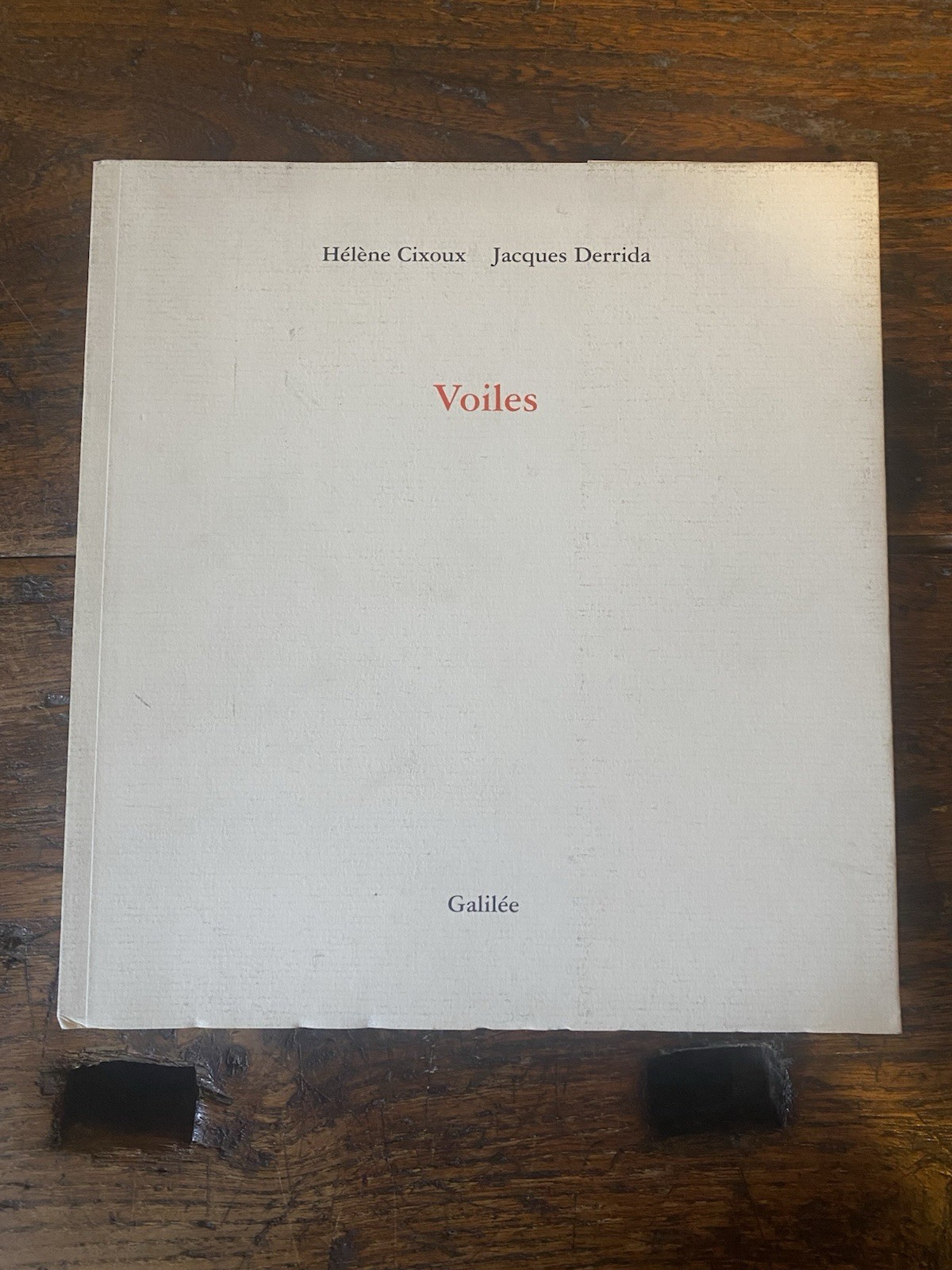 Cixoux Hélène Derrida Jacques Voiles Paris 1998