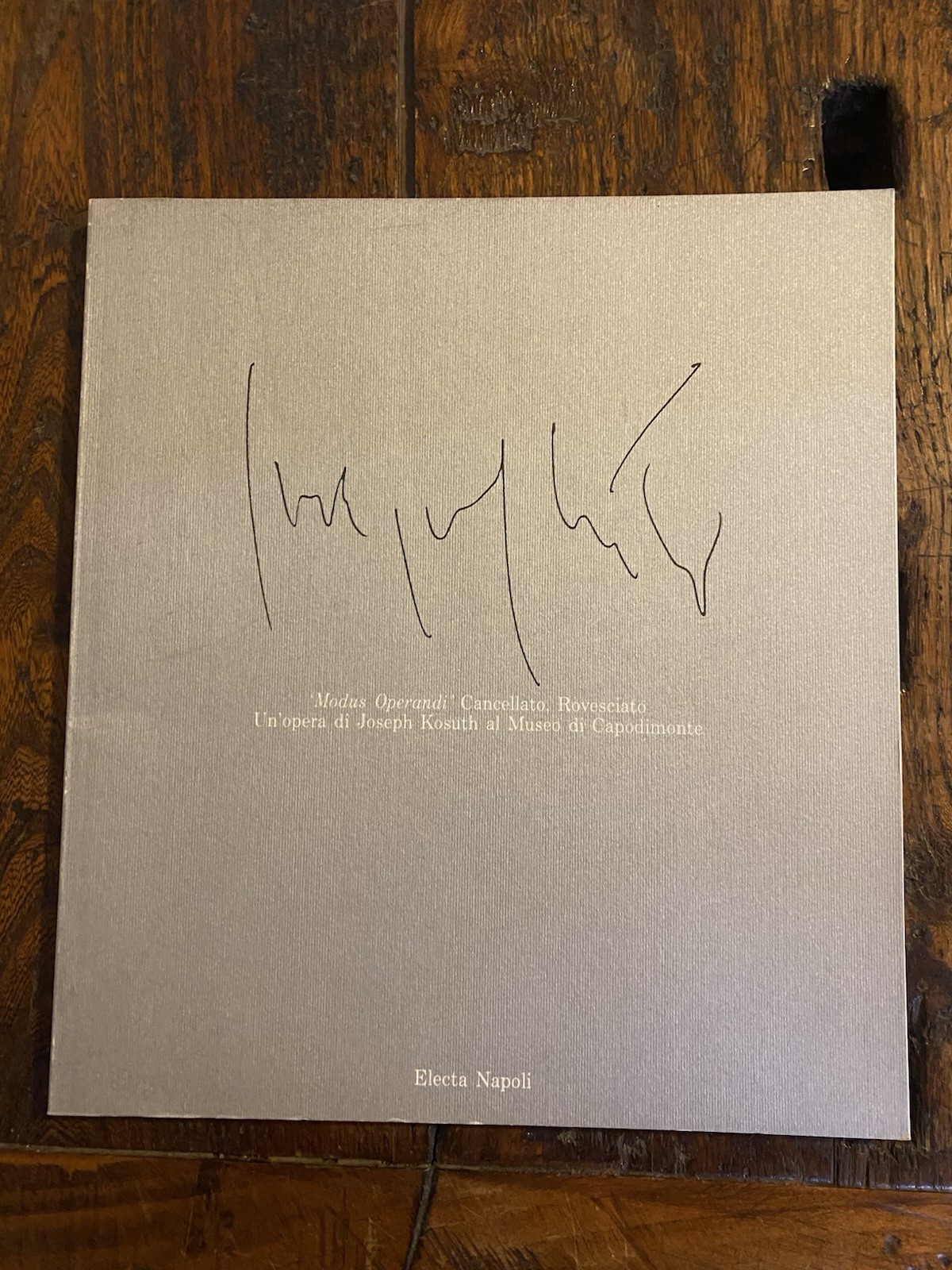 Corà Bruno a cura di, Joseph Kosuth 'Modus Operandi' Napoli …