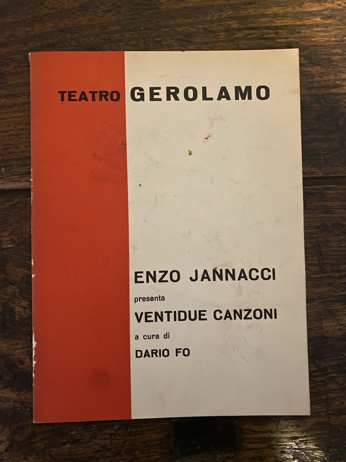 Fo Sario a cura di, Enzo Jannacci presenta ventidue canzoni …