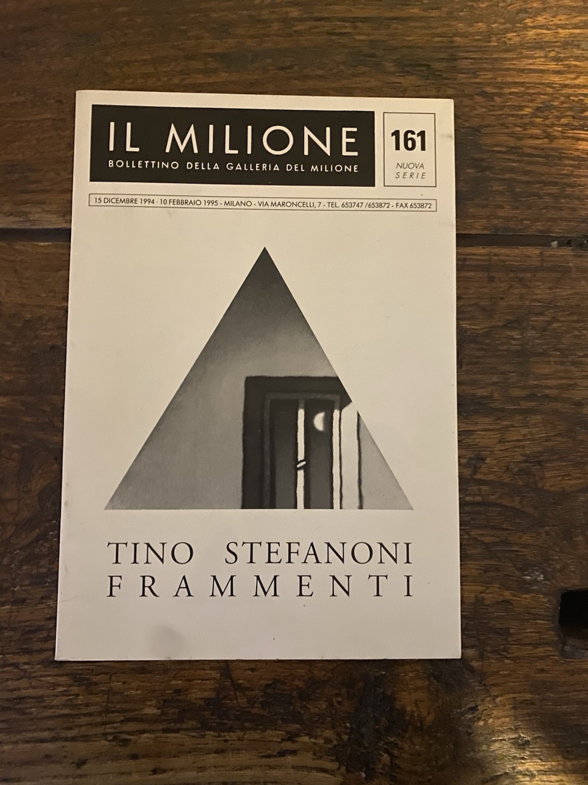 Fofi Goffredo Tino Stefanoni frammenti Il milione Bolletino della Galleria …