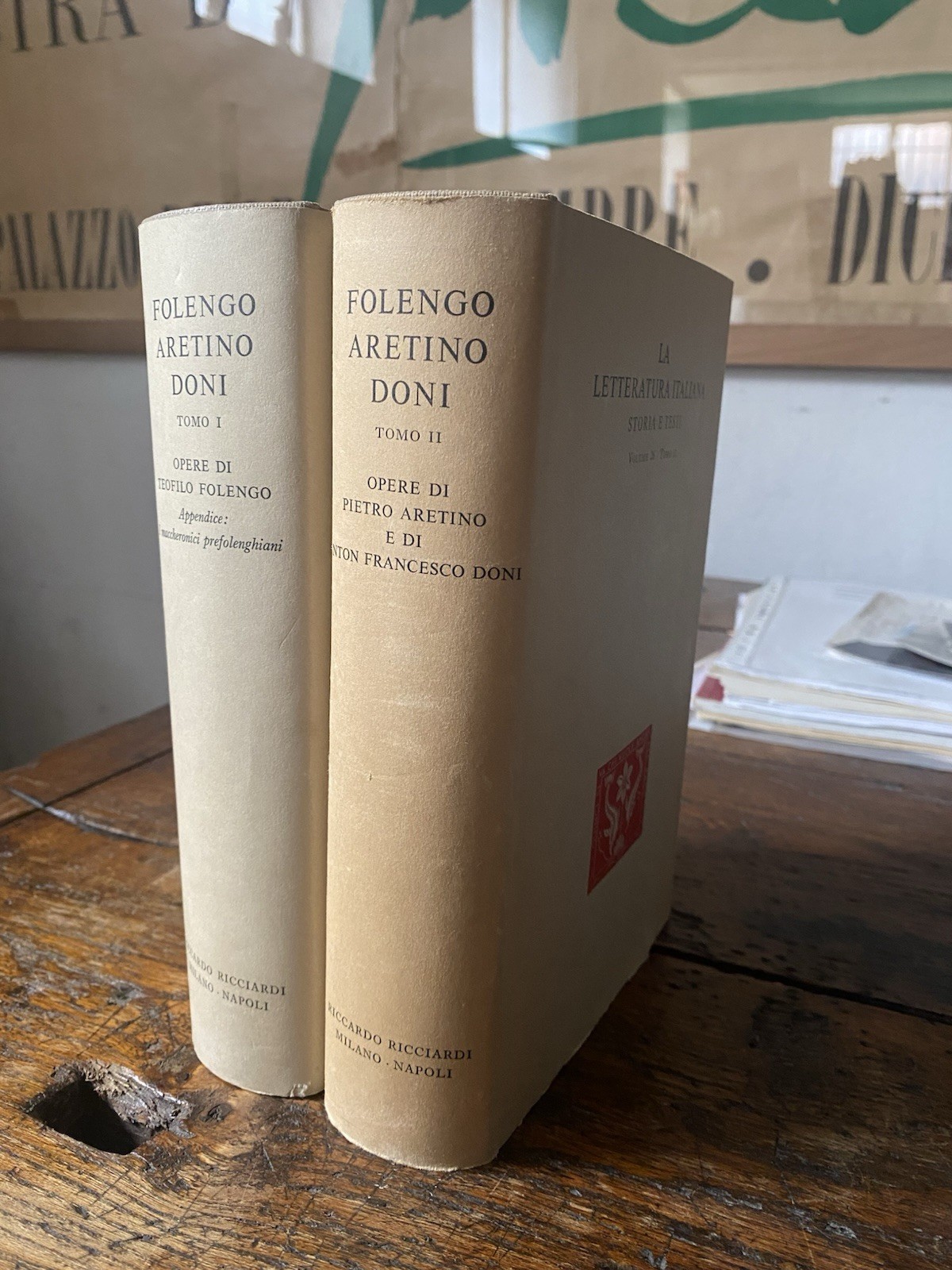 Folengo Aretino Doni Opere Tomo I - Tomo II Milano …