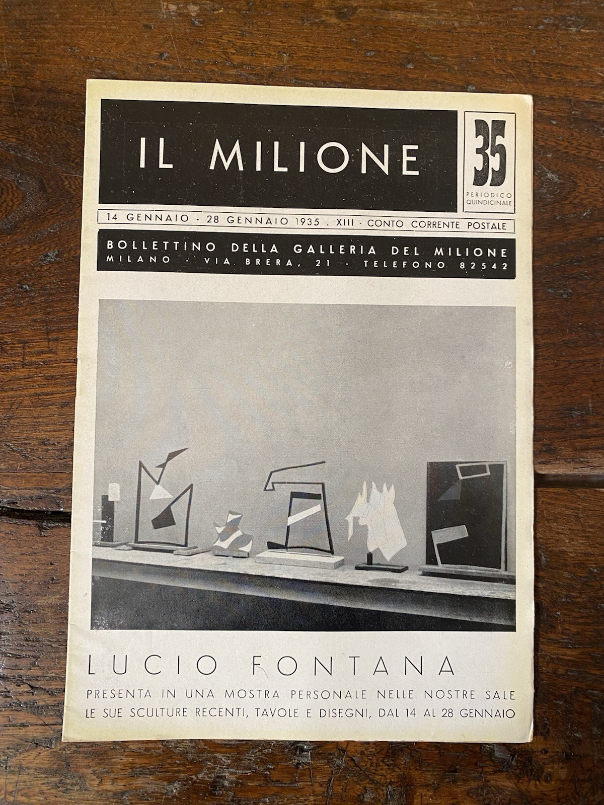 Fontana Lucio Il Milione n. 35 Bollettino della Galleria 14 …